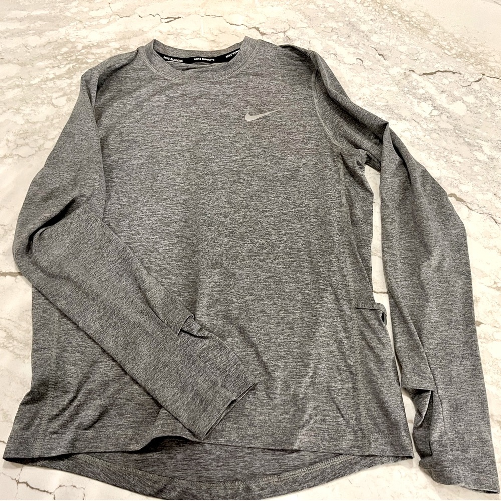 Nike Running Women’s Long Sleeve Heather Gray Performance Crew